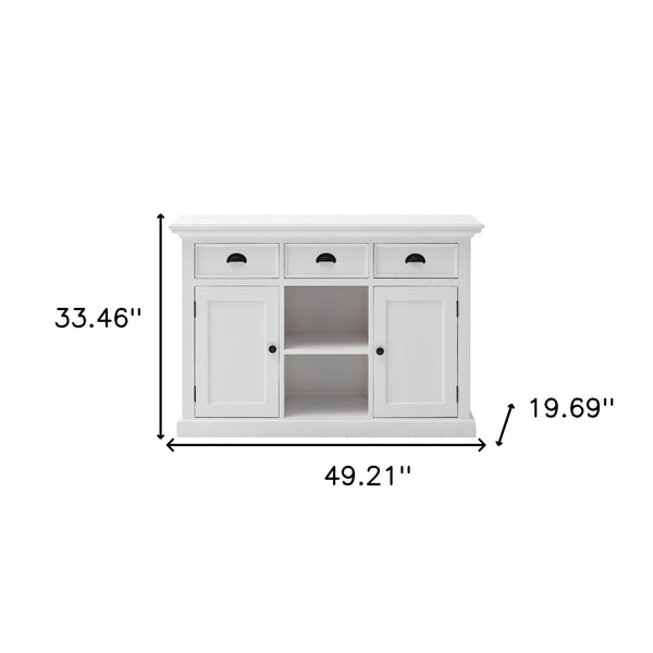 Homeroots White Modern Farmhouse Large Accent Cabinet With Baskets  Wood 388214