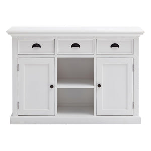Homeroots White Modern Farmhouse Large Accent Cabinet With Baskets  Wood 388214