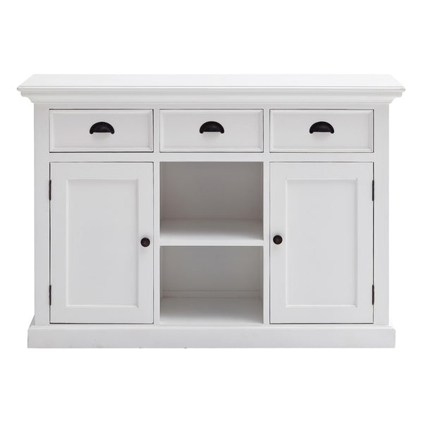 Homeroots White Modern Farmhouse Large Accent Cabinet With Baskets  Wood 388214