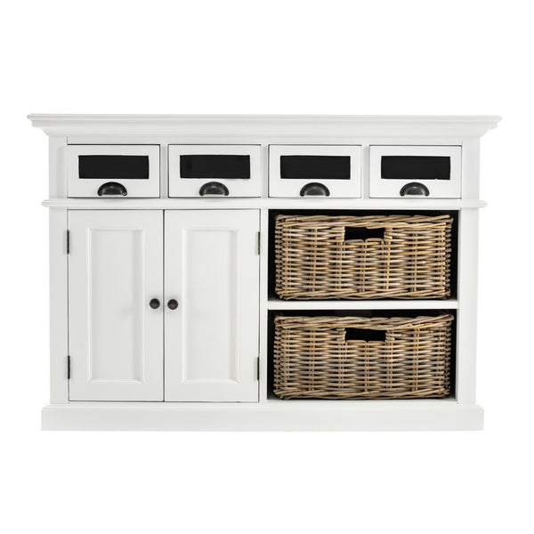Homeroots Modern Farmhouse Kitchen Buffet Server  Wood 388216