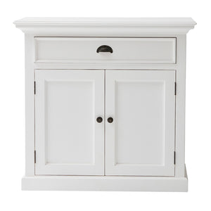 Homeroots 35" White Two Door Accent Cabinet   388217