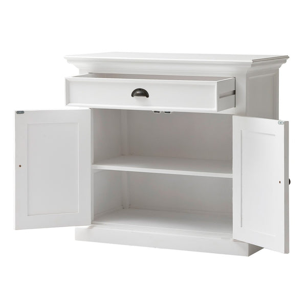 Homeroots 35" White Two Door Accent Cabinet   388217