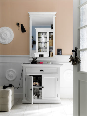 Homeroots 35" White Two Door Accent Cabinet   388217