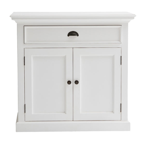 Homeroots 35" White Two Door Accent Cabinet   388217