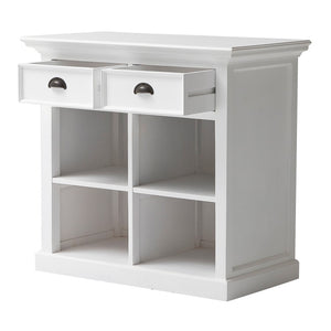 Homeroots 35" White Accent Cabinet With Two Drawers And Baskets   388218