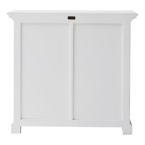 Homeroots 35" White Accent Cabinet With Two Drawers And Baskets   388218