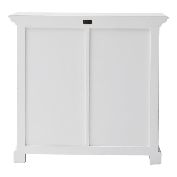 Homeroots 35" White Accent Cabinet With Two Drawers And Baskets   388218