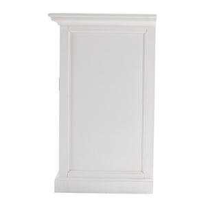 HomeRoots 57" Versatile Solid Wood Sideboard - Timeless Storage Solution with Distressed White Finish & Charm 388224