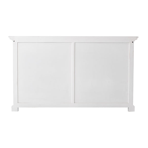 Homeroots 57" White Wood Two Drawer Buffet Table   388225