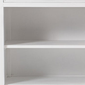 Homeroots 57" White Wood Two Drawer Buffet Table   388225