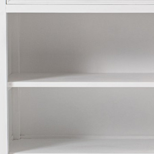 Homeroots 57" White Wood Two Drawer Buffet Table   388225