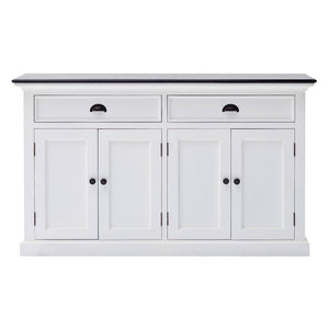 Homeroots Modern Farmhouse Black And White Buffet Server  Wood 388229