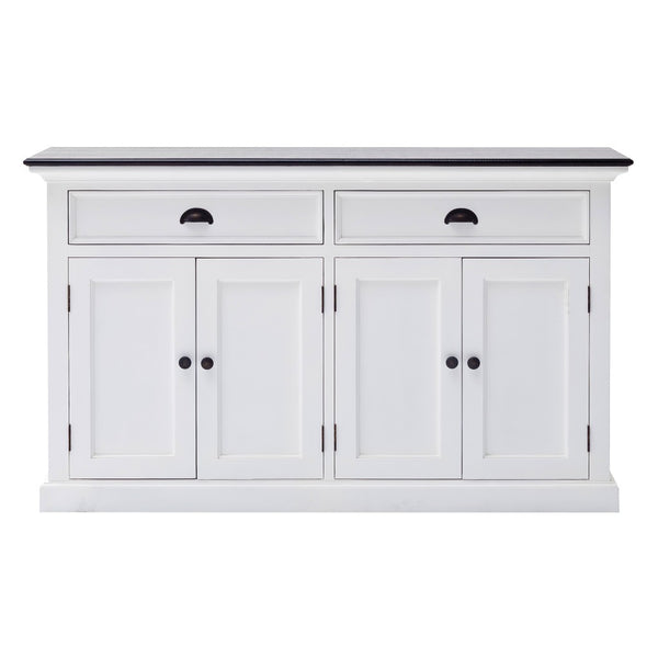 Homeroots Modern Farmhouse Black And White Buffet Server  Wood 388229