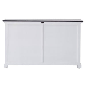 Homeroots Modern Farmhouse Black And White Buffet Server  Wood 388229