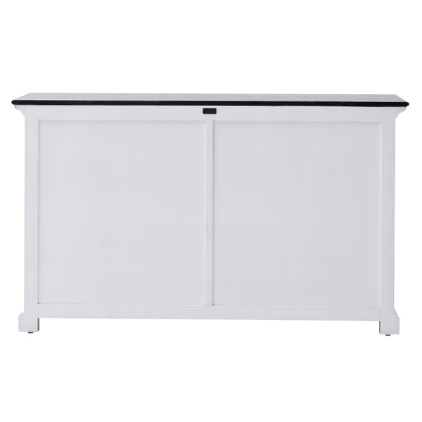 Homeroots Modern Farmhouse Black And White Buffet Server  Wood 388229