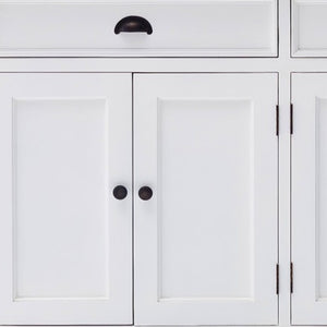 Homeroots Modern Farmhouse Black And White Buffet Server  Wood 388229