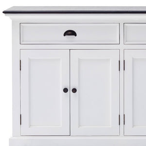 Homeroots Modern Farmhouse Black And White Buffet Server  Wood 388229