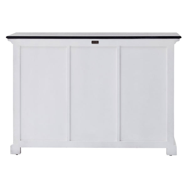 HomeRoots Modern Farmhouse Black and White Accent Cabinet - Stylish Storage for Any Room, Fully Assembled! 388230