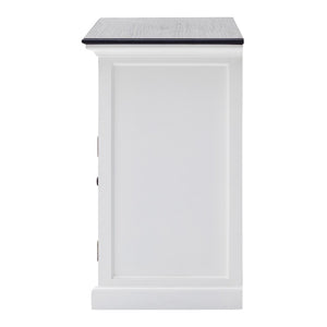 HomeRoots Modern Farmhouse Black and White Accent Cabinet - Stylish Storage for Any Room, Fully Assembled! 388230