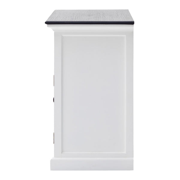 HomeRoots Modern Farmhouse Black and White Accent Cabinet - Stylish Storage for Any Room, Fully Assembled! 388230