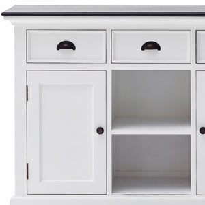 HomeRoots Modern Farmhouse Black and White Accent Cabinet - Stylish Storage for Any Room, Fully Assembled! 388230