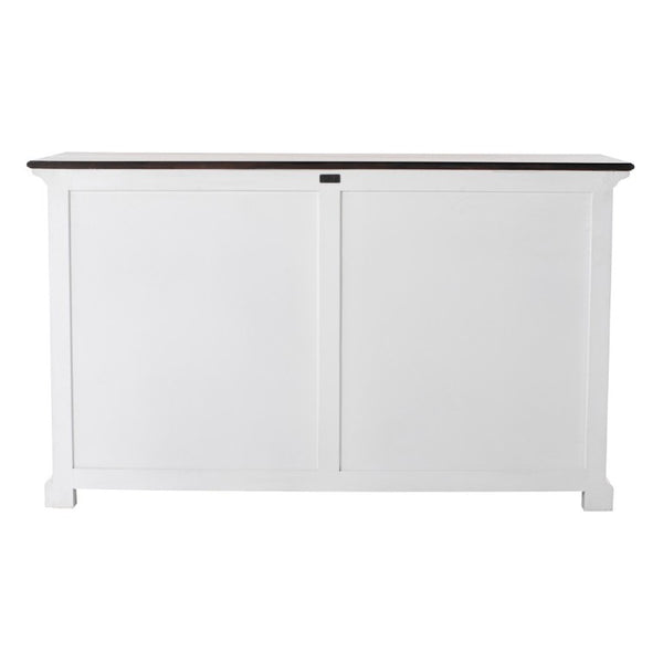 Modern Farmhouse Two Door Buffet Server Rustic Wood Finish Dining Room Storage