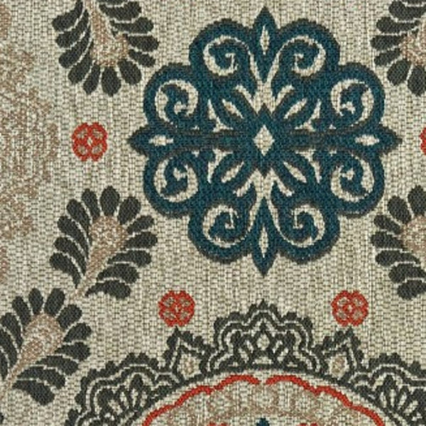 HomeRoots 5' Moroccan-Inspired Blue and Gray Area Rug for Indoor and Outdoor Spaces - Durable & Stylish Decor 5'3" x 7'3" 388349
