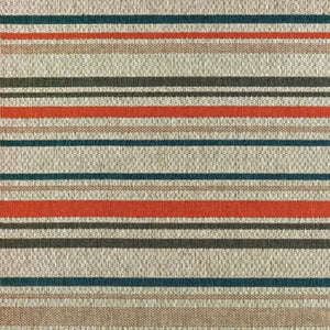 Homeroots 5' X 7' Blue And Gray Striped Indoor Outdoor Area Rug  Polypropylene 388355