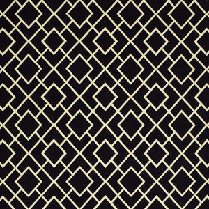 HomeRoots 10' Black and Ivory Diamond Area Rug - Modern Style, Durable, Stain-Resistant for High-Traffic Areas 9' X 12' 388416