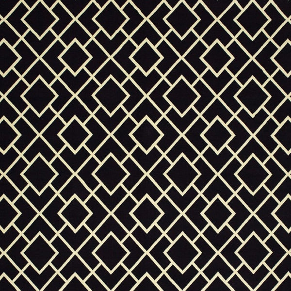 HomeRoots 10' Black and Ivory Diamond Area Rug - Modern Style, Durable, Stain-Resistant for High-Traffic Areas 9' X 12' 388416