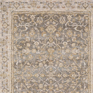 HomeRoots 5' Elegantly Crafted Beige and Grey Machine-Woven Oriental Area Rug for Timeless Indoor Charm 3' X 5' Rectangle 388419