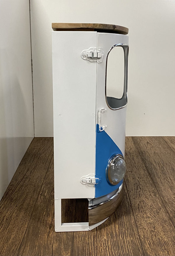 Homeroots Peace Out Blue Retro Nightstand   388446