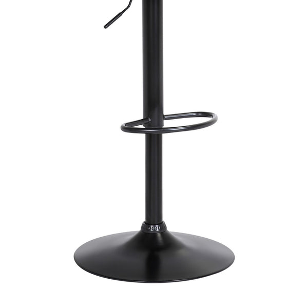 English Elm Lydia Swivel Adjustable Barstool Upholstered Fabric Seat with Black Wood Frame Gray B2736P464835