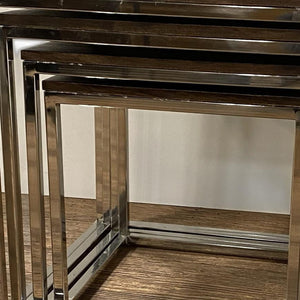 Homeroots Set Of 4 Modern Rustic Nesting Accent Tables   388481