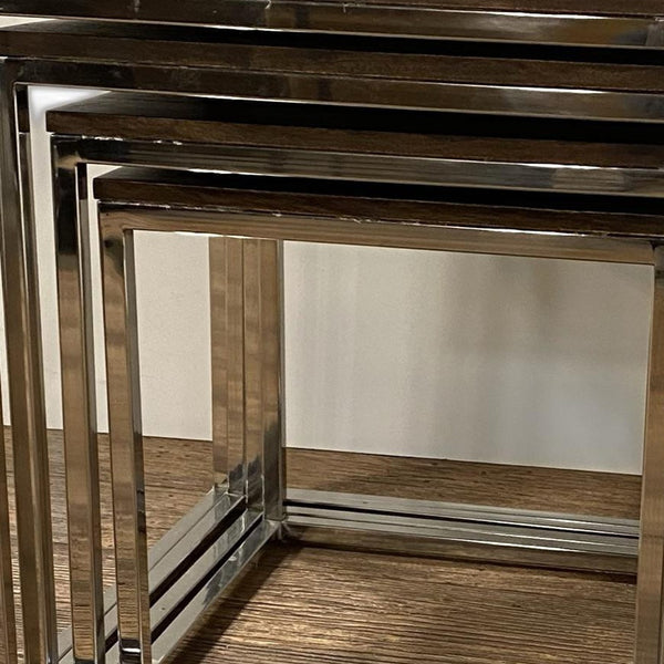 Homeroots Set Of 4 Modern Rustic Nesting Accent Tables   388481