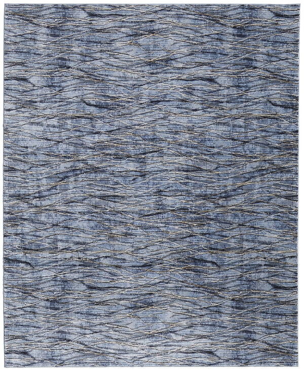 Feizy Rugs Sonora Abstract Watercolor Rug - Modern, Durable, Stain-resistant Design For Stylish Homes And Kids Blue,Ivory,Tan Polypropylene,Polyester,Viscose Snr39nxfblunvye70