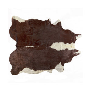 Homeroots 6' X 7' Brown And White Natural Cowhide Area Rug  Cowhide 388524