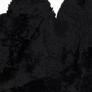 Homeroots 3' X 5' Black Natural Sheepskin Area Rug  Genuine Sheepskin 388528