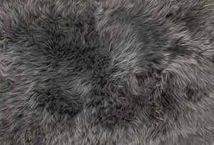Homeroots 3' X 5' Gray Natural Sheepskin Area Rug  Genuine Sheepskin 388529