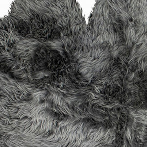 Homeroots 3' X 5' Gray Natural Sheepskin Area Rug  Genuine Sheepskin 388529