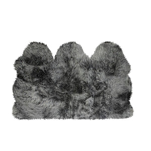 HomeRoots 3' X 5' Gray Natural Sheepskin Area Rug – Luxurious Handcrafted Comfort for Home Décor & Style 388529