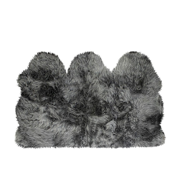 HomeRoots 3' X 5' Gray Natural Sheepskin Area Rug – Luxurious Handcrafted Comfort for Home Décor & Style 388529