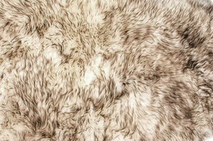 HomeRoots 3' Brown Ombre Natural Sheepskin Area Rug - Luxurious Handcrafted Comfort for Living Spaces & More 388531