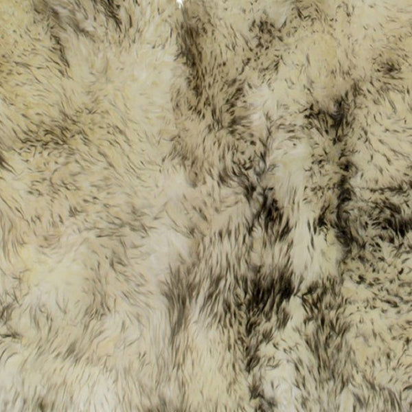 HomeRoots 3' Brown Ombre Natural Sheepskin Area Rug - Luxurious Handcrafted Comfort for Living Spaces & More 388531
