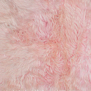 Homeroots 3' X 5' Pink Natural Sheepskin Area Rug  Genuine Sheepskin 388532
