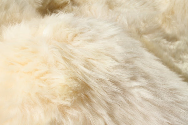 HomeRoots 3' X 5' Luxurious Handcrafted Golden Natural Sheepskin Area Rug - Cozy, Durable, and Hypoallergenic 388534