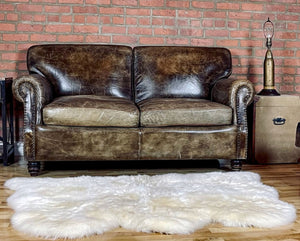 HomeRoots 3' X 5' Luxurious Handcrafted Golden Natural Sheepskin Area Rug - Cozy, Durable, and Hypoallergenic 388534