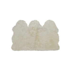 HomeRoots 3' X 5' Luxurious Handcrafted Golden Natural Sheepskin Area Rug - Cozy, Durable, and Hypoallergenic 388534