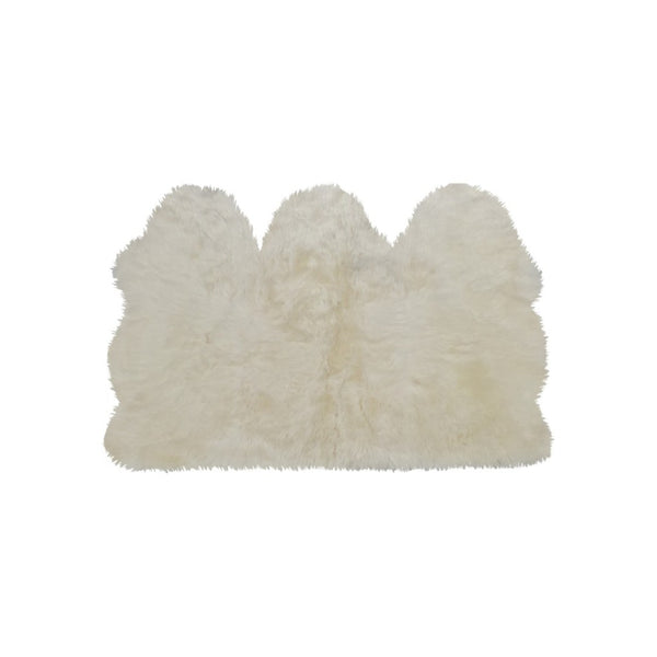 HomeRoots 3' X 5' Luxurious Handcrafted Golden Natural Sheepskin Area Rug - Cozy, Durable, and Hypoallergenic 388534