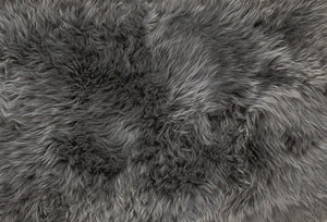 HomeRoots 3' Gray Natural Sheepskin Area Rug – Luxurious Handcrafted Accent for Cozy Living Spaces & Warmth 388537